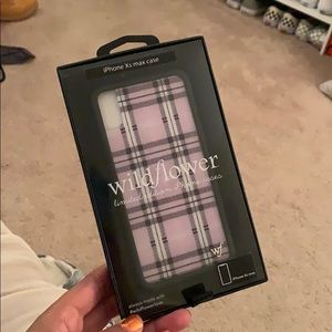 Lavender Plaid Wildflower iPhone XS Max Case